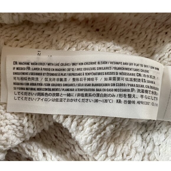 Abercrombie & Fitch Cream Delicate Weave Cable Sweater - Size Large - Picture 11 of 11